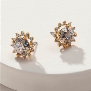 Stella and Dot Halo Studs- gold/vintage crystal